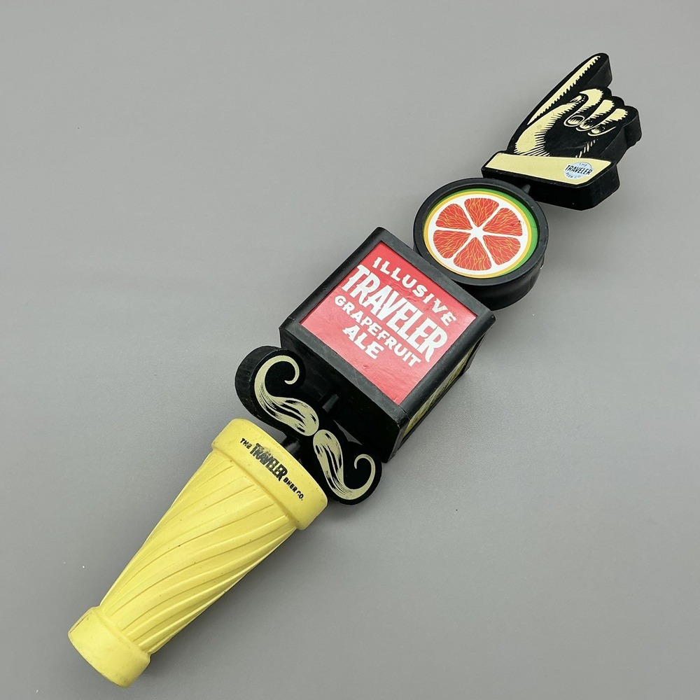 Traveler Illusive Grapefruit Ale Beer Tap Handle Figural Shandy Breweriana 13"